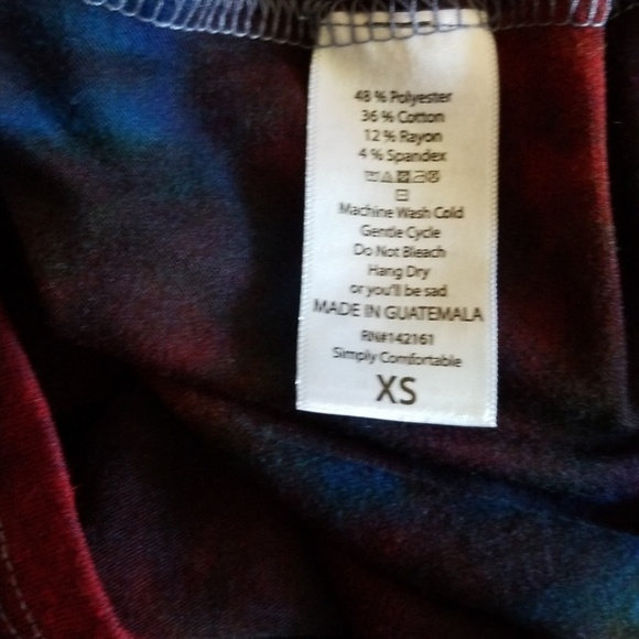 Lularoe Julia custom tie dyed size XS - Picture 4 of 4